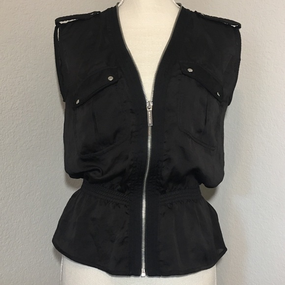 MICHAEL Michael Kors zipper vest black lightweight - Picture 1 of 8